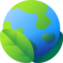 Illustration de la terre avec des feuilles vertes